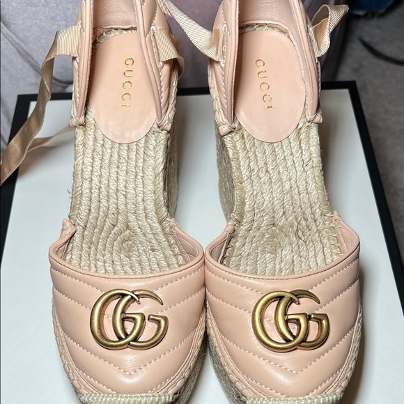 Gucci Light Pink Espadrille Wedges - Picture 5 of 10